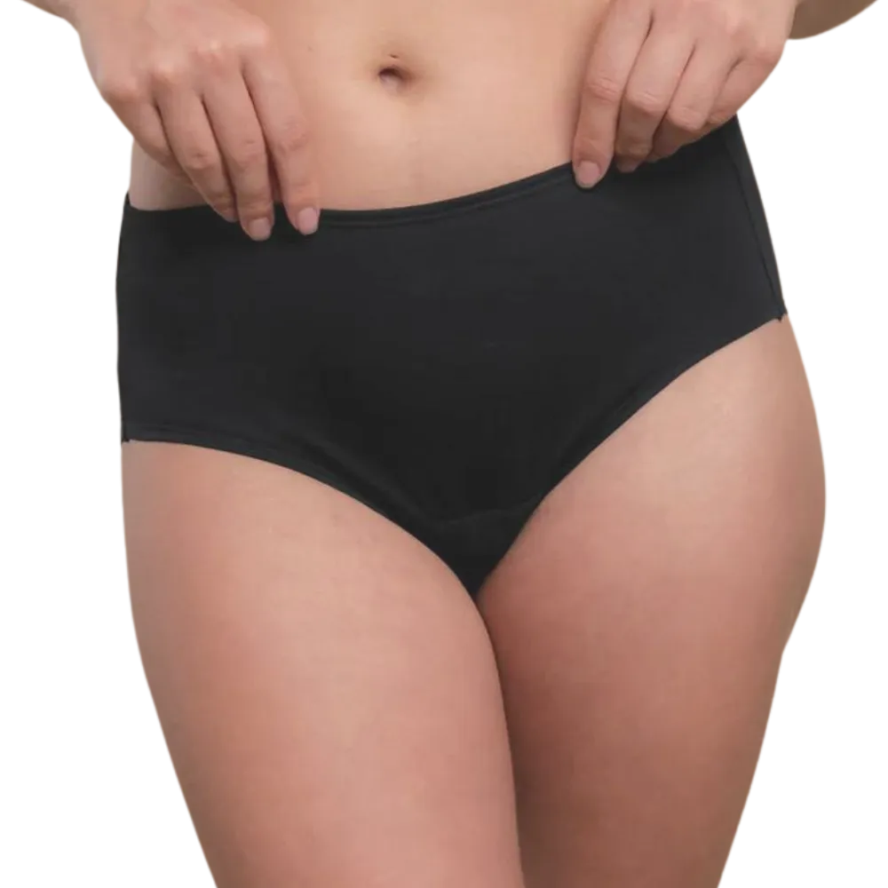 100% Organic Cotton Women's Latex Free Panties - Waist Briefs - 2 Pack