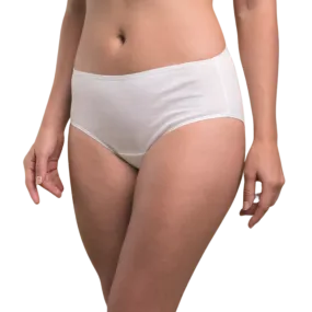 100% Organic Cotton Women's Latex Free Panties - Waist Briefs - 2 Pack