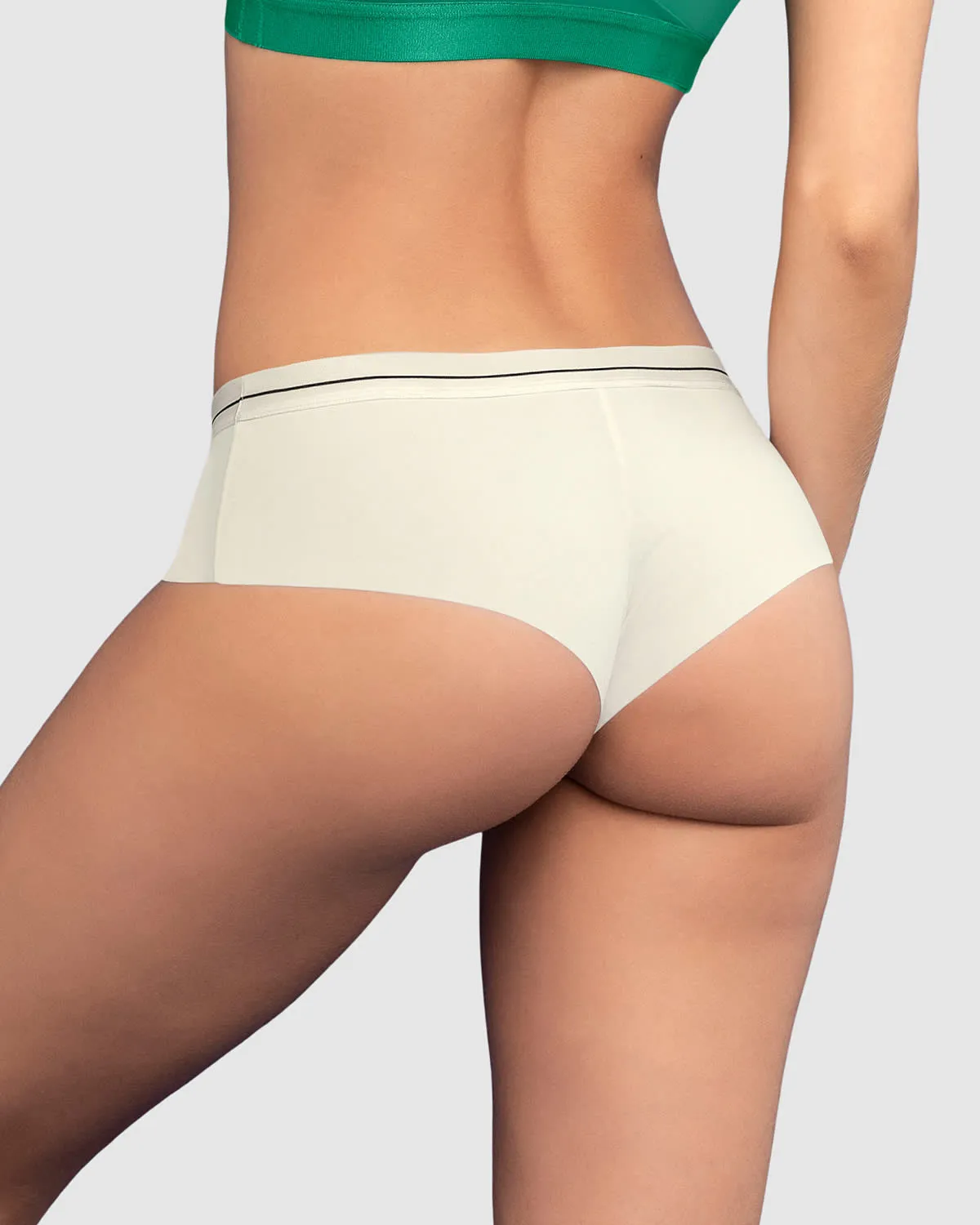 3-Pack Contrast Waistband Soft Cheeky Panties