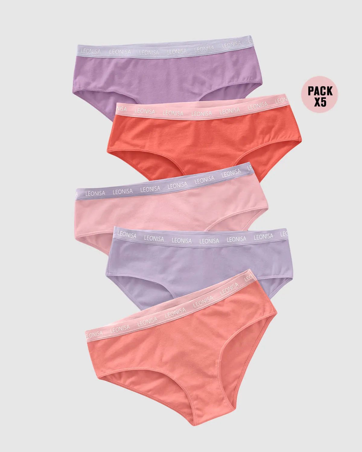 5-Pack Cotton Blend Hipster Panties