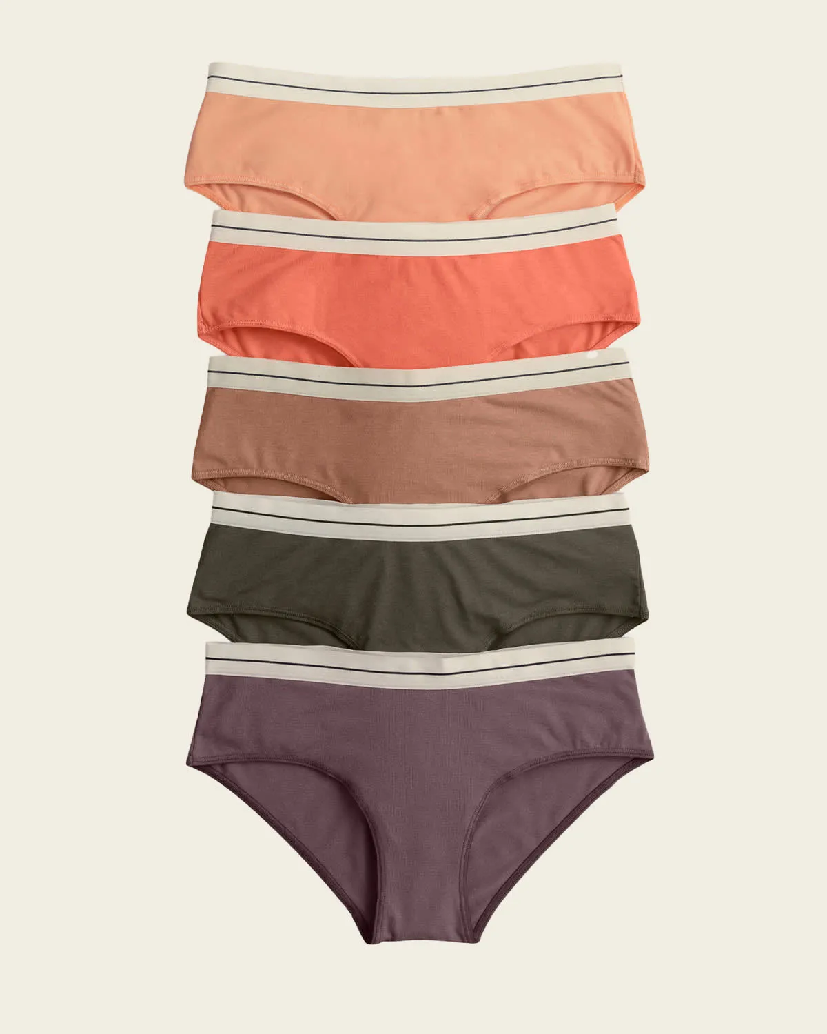 5-Pack Cotton Blend Hipster Panties