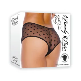 Barely B Split Lace Panty O/s Black