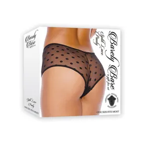 Barely B Split Lace Panty O/s Black