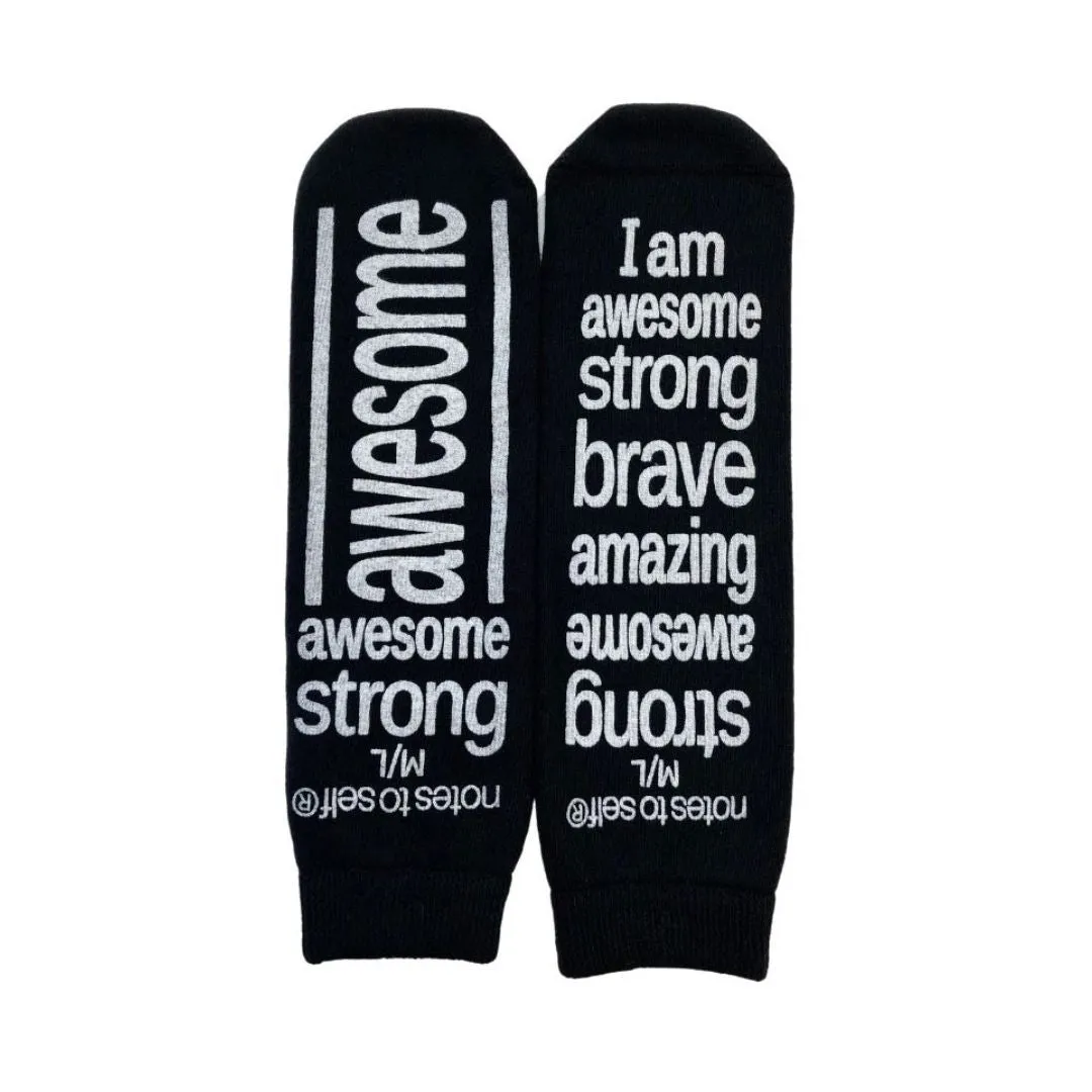 Black hospital-type gripper socks (size M/L)