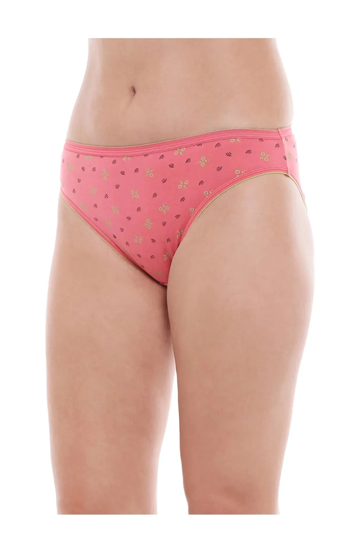 Bodycare 100% Cotton Printed High Cut Panty-5200