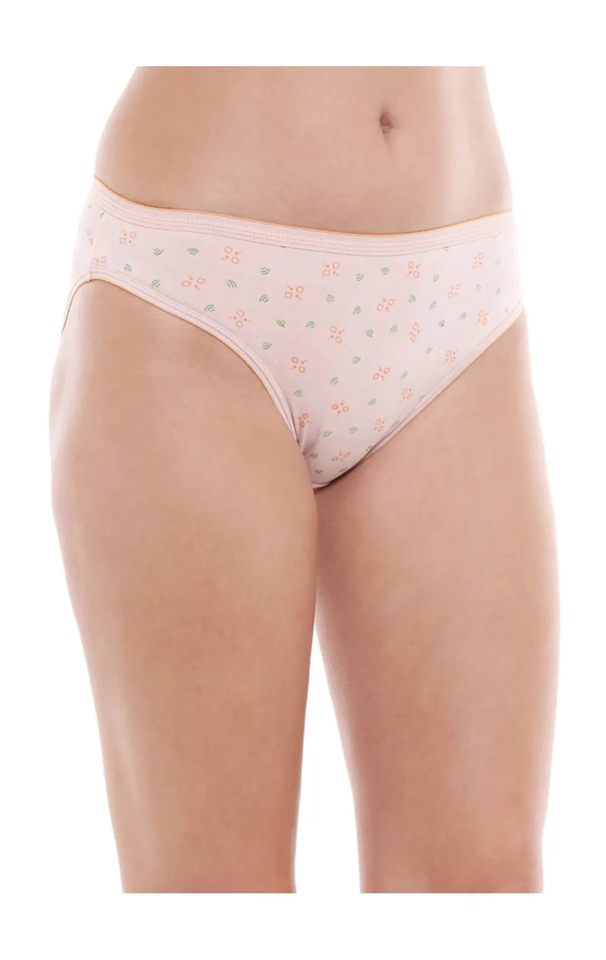 Bodycare 100% Cotton Printed High Cut Panty-5200