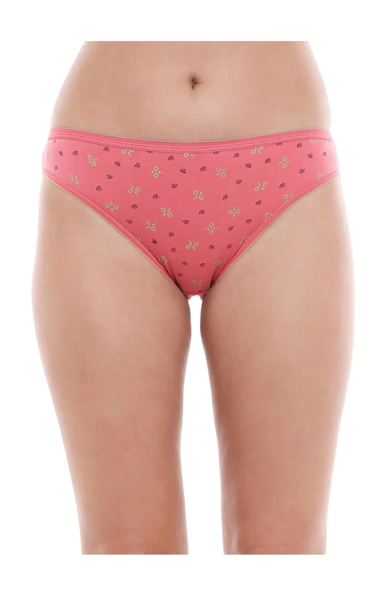 Bodycare 100% Cotton Printed High Cut Panty-5200