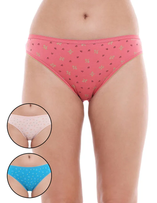 Bodycare 100% Cotton Printed High Cut Panty-5200