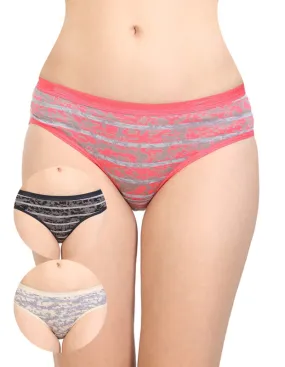 Bodycare 100% Cotton Printed High Cut Panty-8016