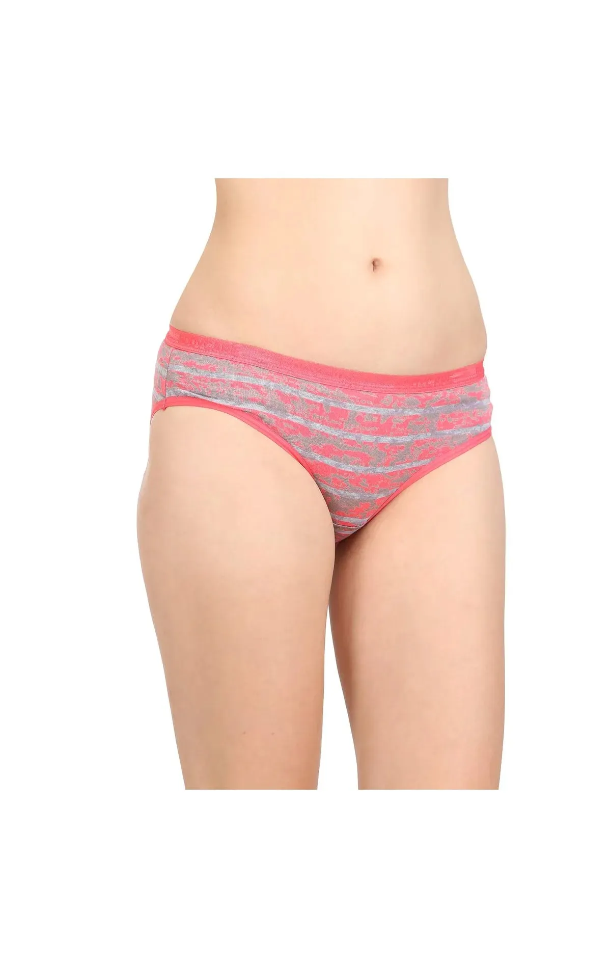 Bodycare 100% Cotton Printed High Cut Panty-8016