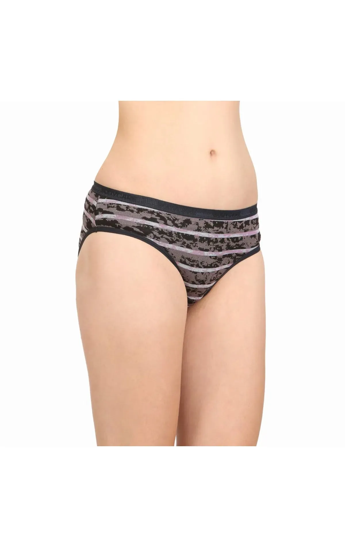 Bodycare 100% Cotton Printed High Cut Panty-8016