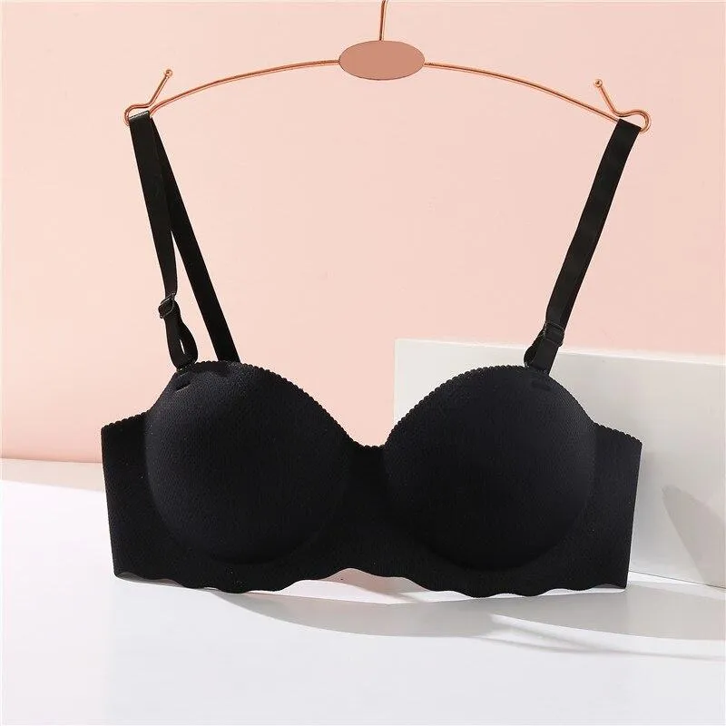 Bra Women 1/2 Cup Bras Soft Wireless Bralette Breathable Underwear Candy Color Bras Female Lingerie