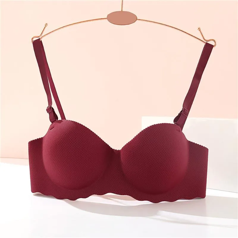 Bra Women 1/2 Cup Bras Soft Wireless Bralette Breathable Underwear Candy Color Bras Female Lingerie