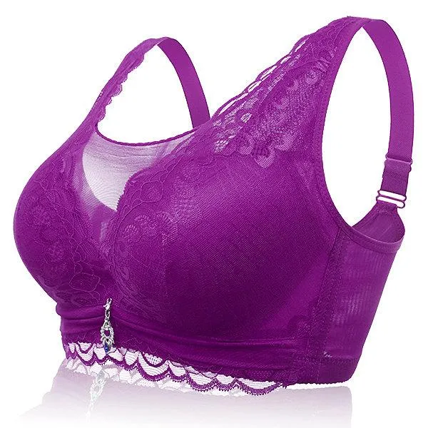 Breathable Embroidered Full Busted Adjustable Cami Bras