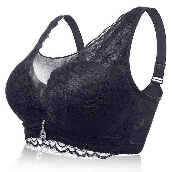 Breathable Embroidered Full Busted Adjustable Cami Bras