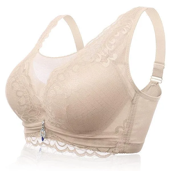 Breathable Embroidered Full Busted Adjustable Cami Bras