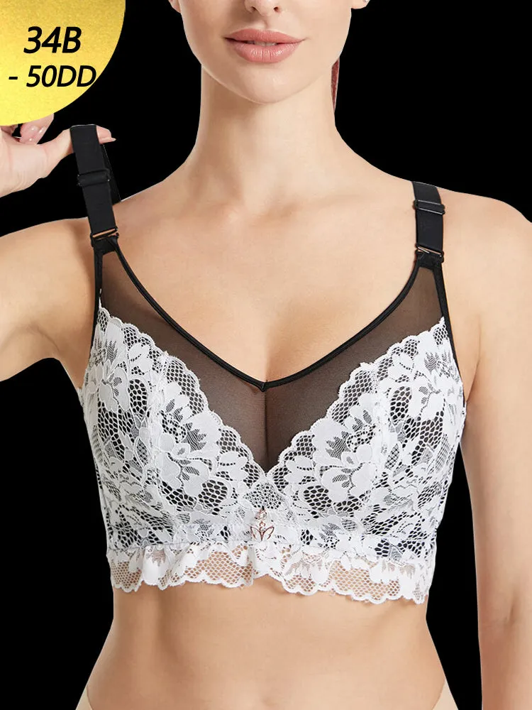 Breathable Lace Rabbit Ear Minimizer Bras