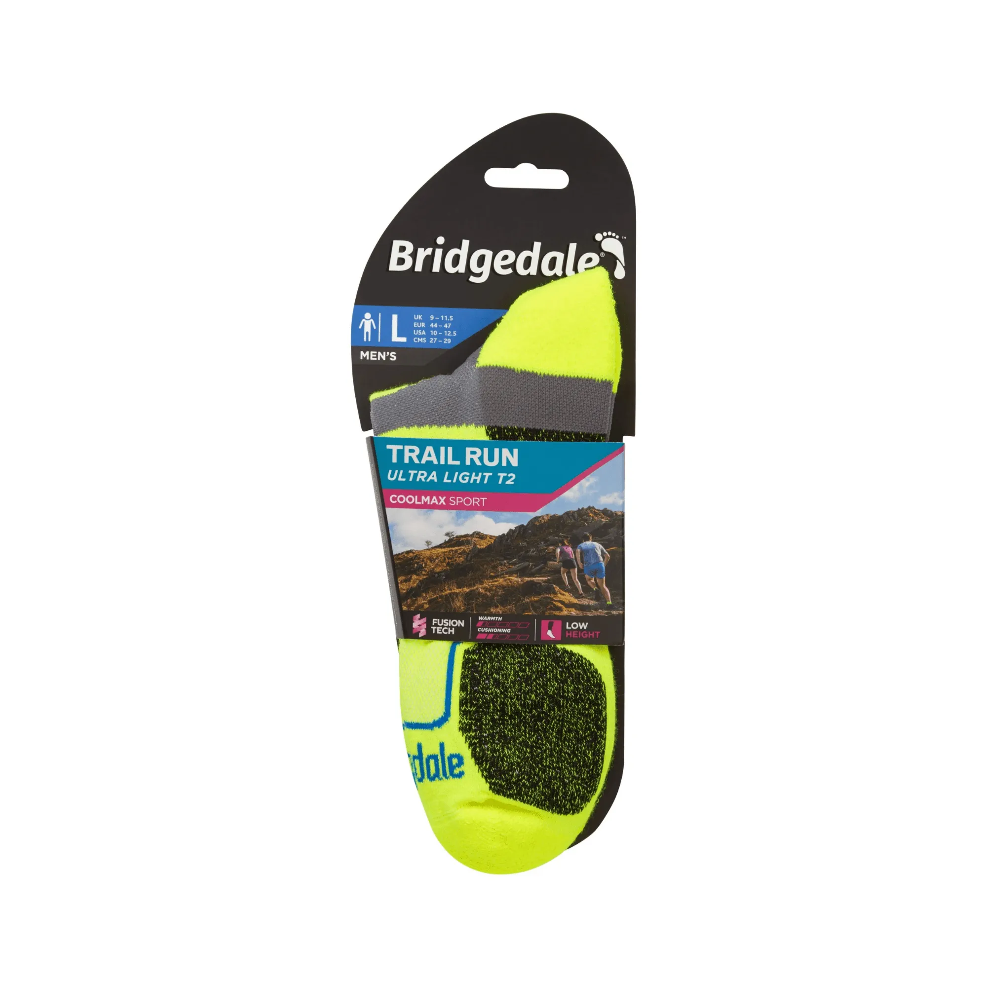 Bridgedale Socks Trail Run Ultra Light Low Coolmax Yellow