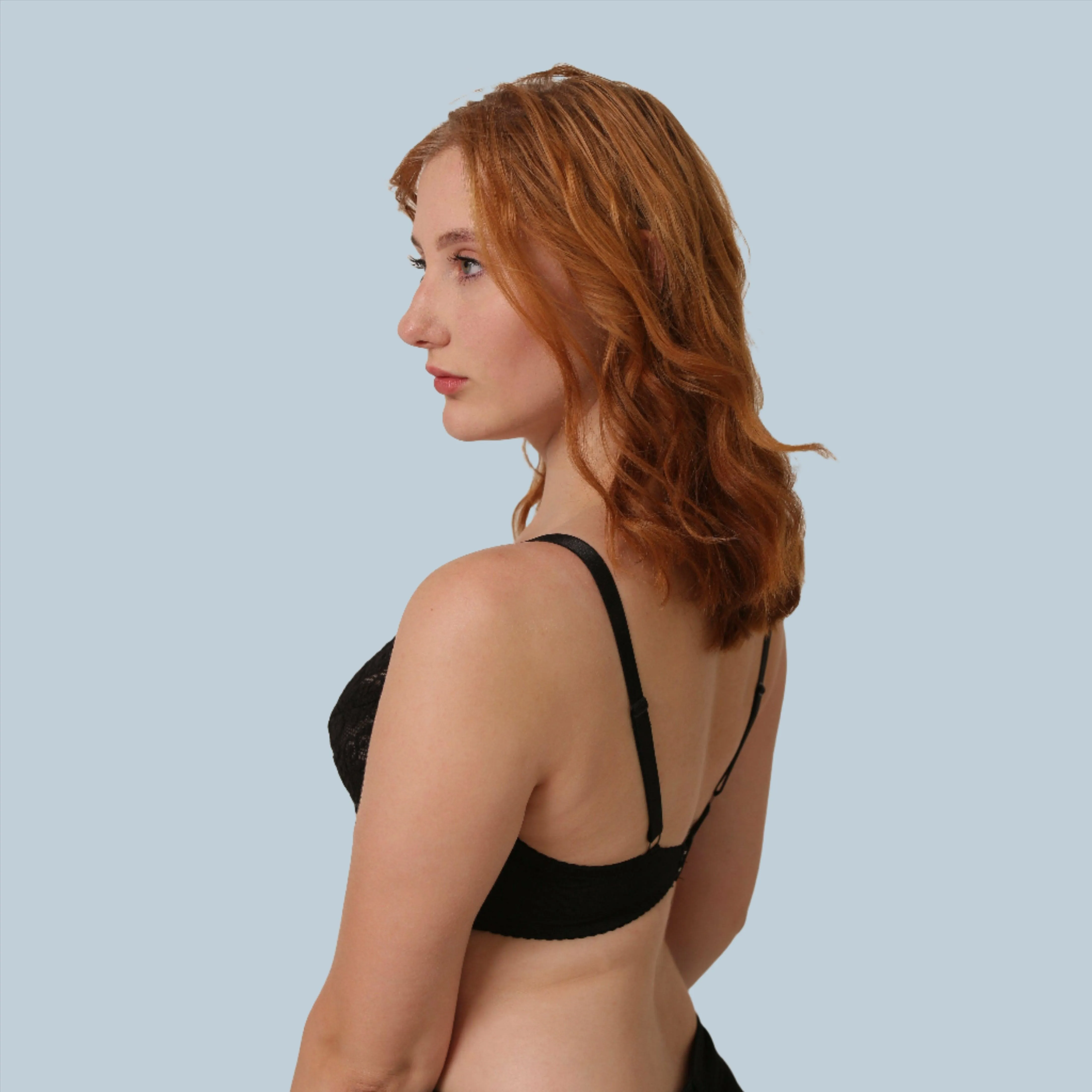 'BUY ONE GET ONE FREE' Black Freesia - Wired Non-Padded Bra