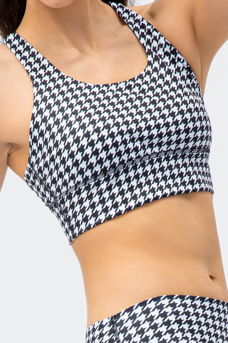 Crisscross Printed Bras Medium Support