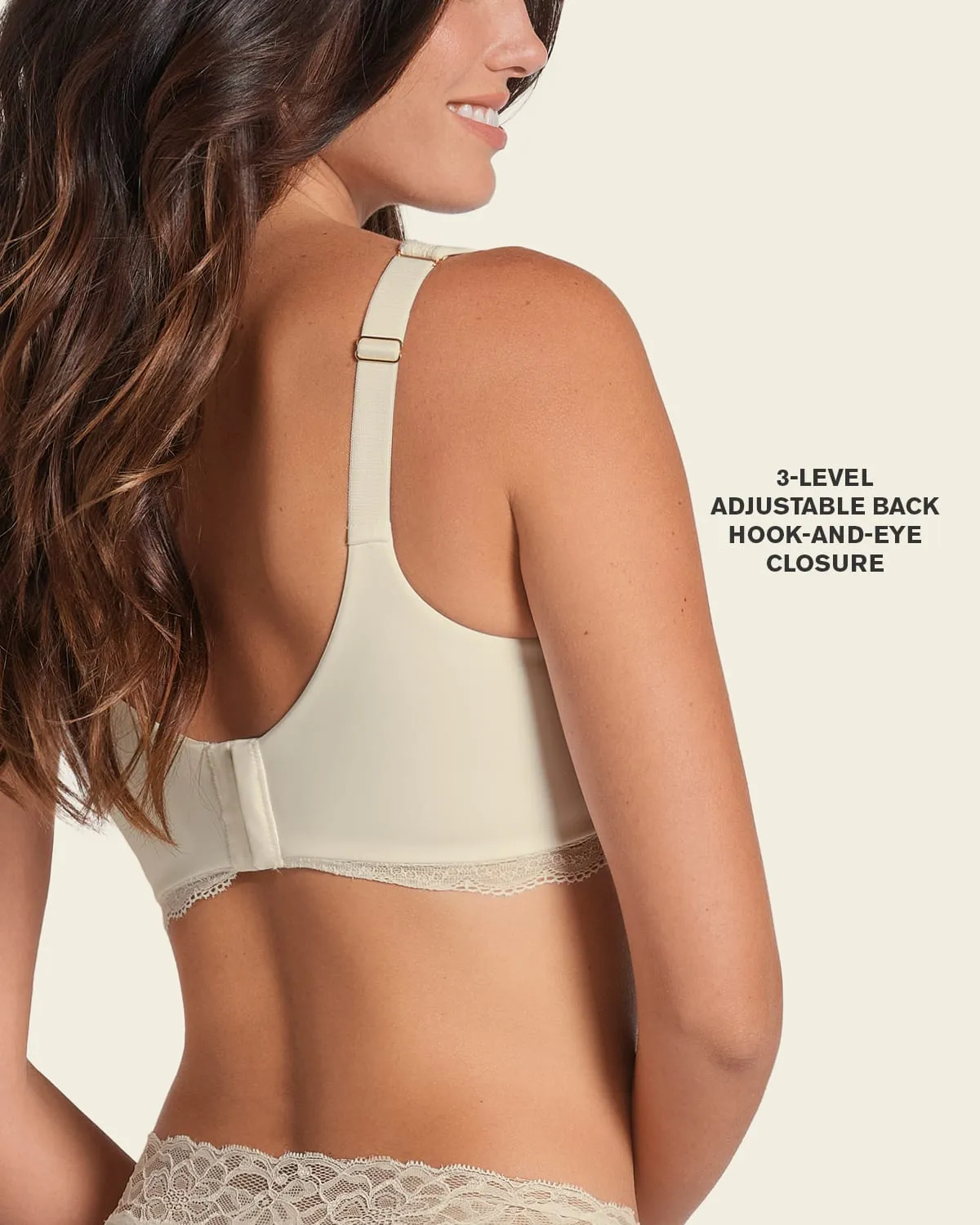 Deep Coverage Soft Lightly-Lined Lace Underwire Bra