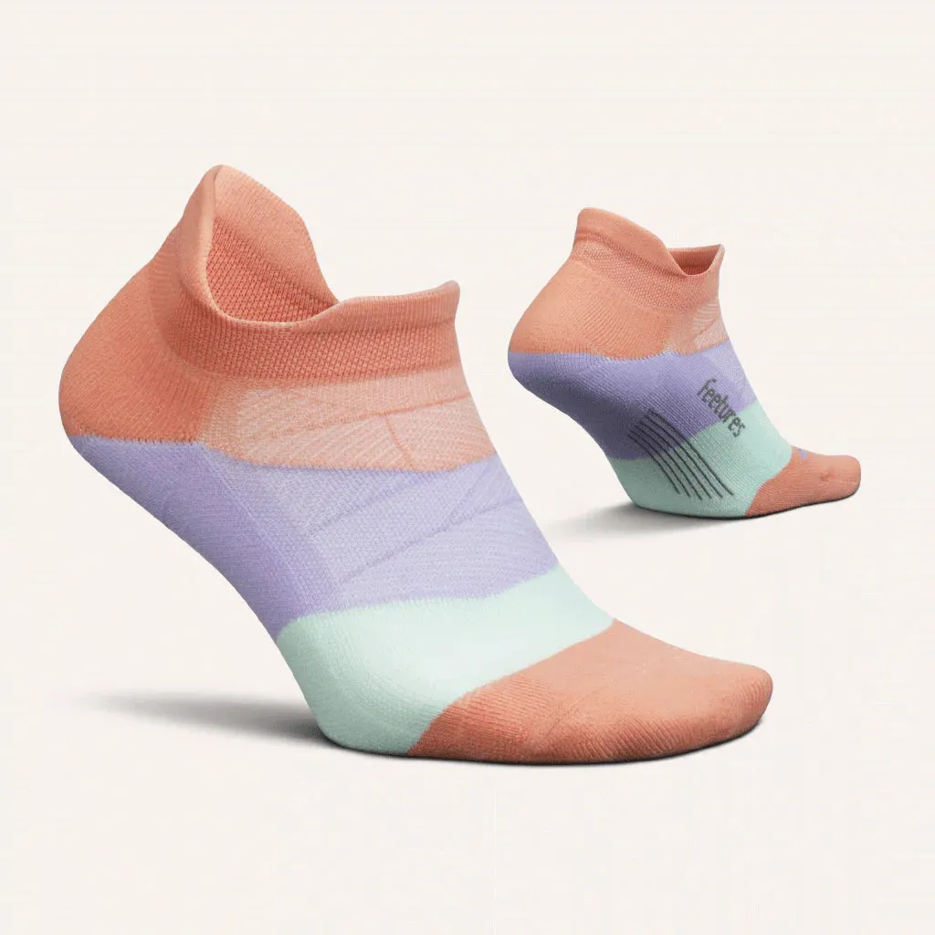 Elite Ultra Light Cushion No Show Tab Socks Peach