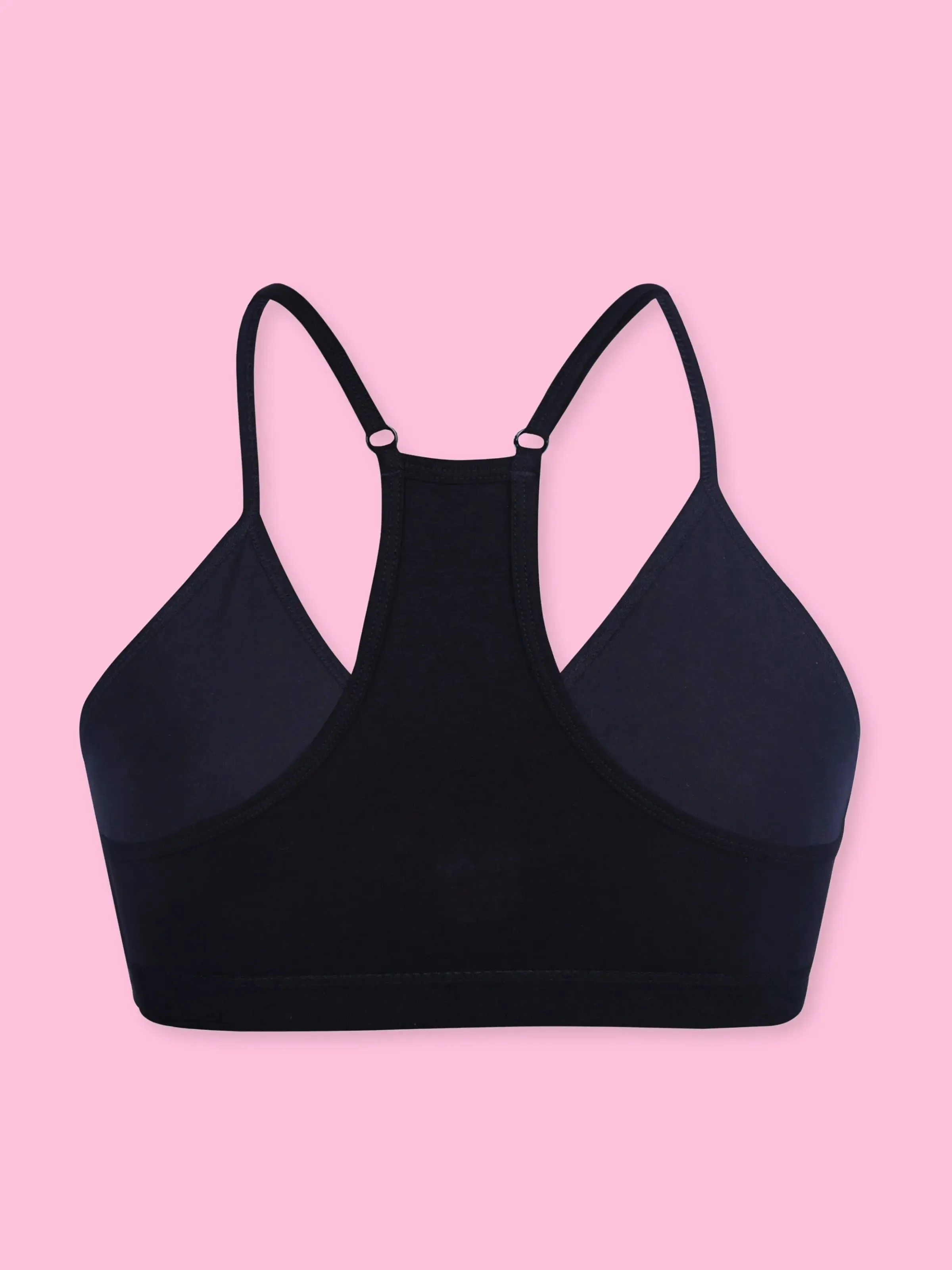 Everyday Black V-Neck Bra with Adjustable Straps & Removable Padding