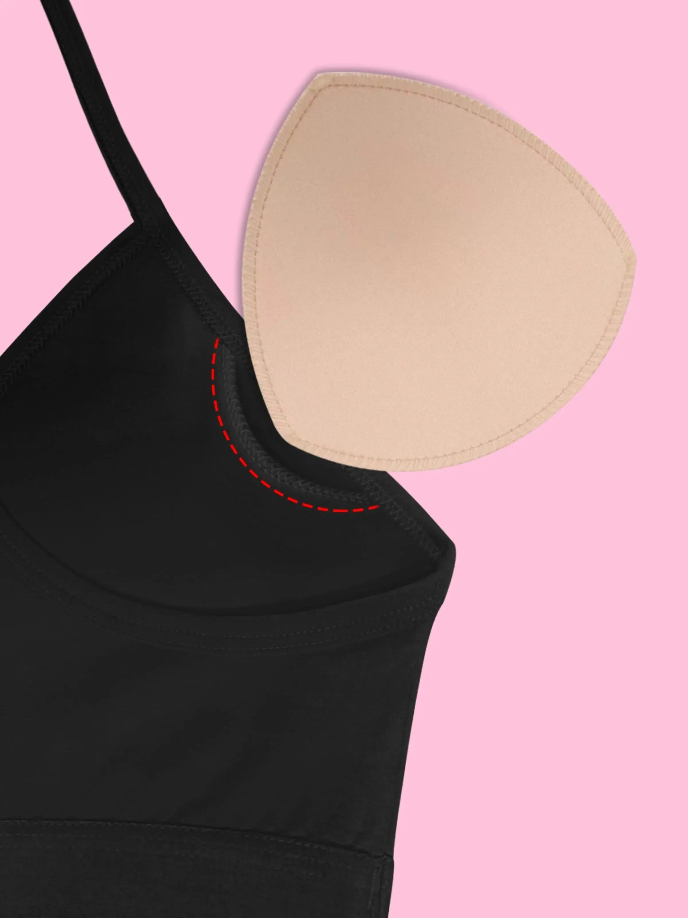 Everyday Black V-Neck Bra with Adjustable Straps & Removable Padding