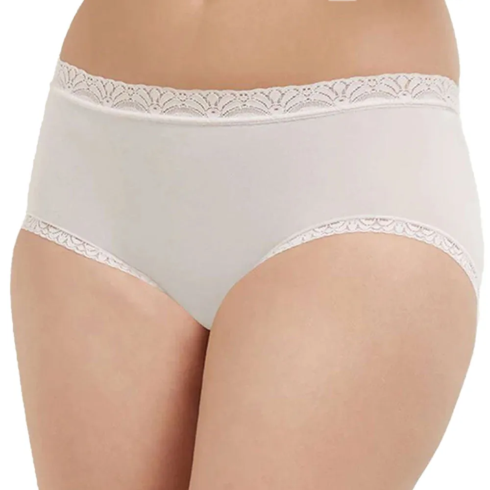 Feel Free Mid Waist  Full Coverage  Everyday Wear Brief Panty - Light Pink