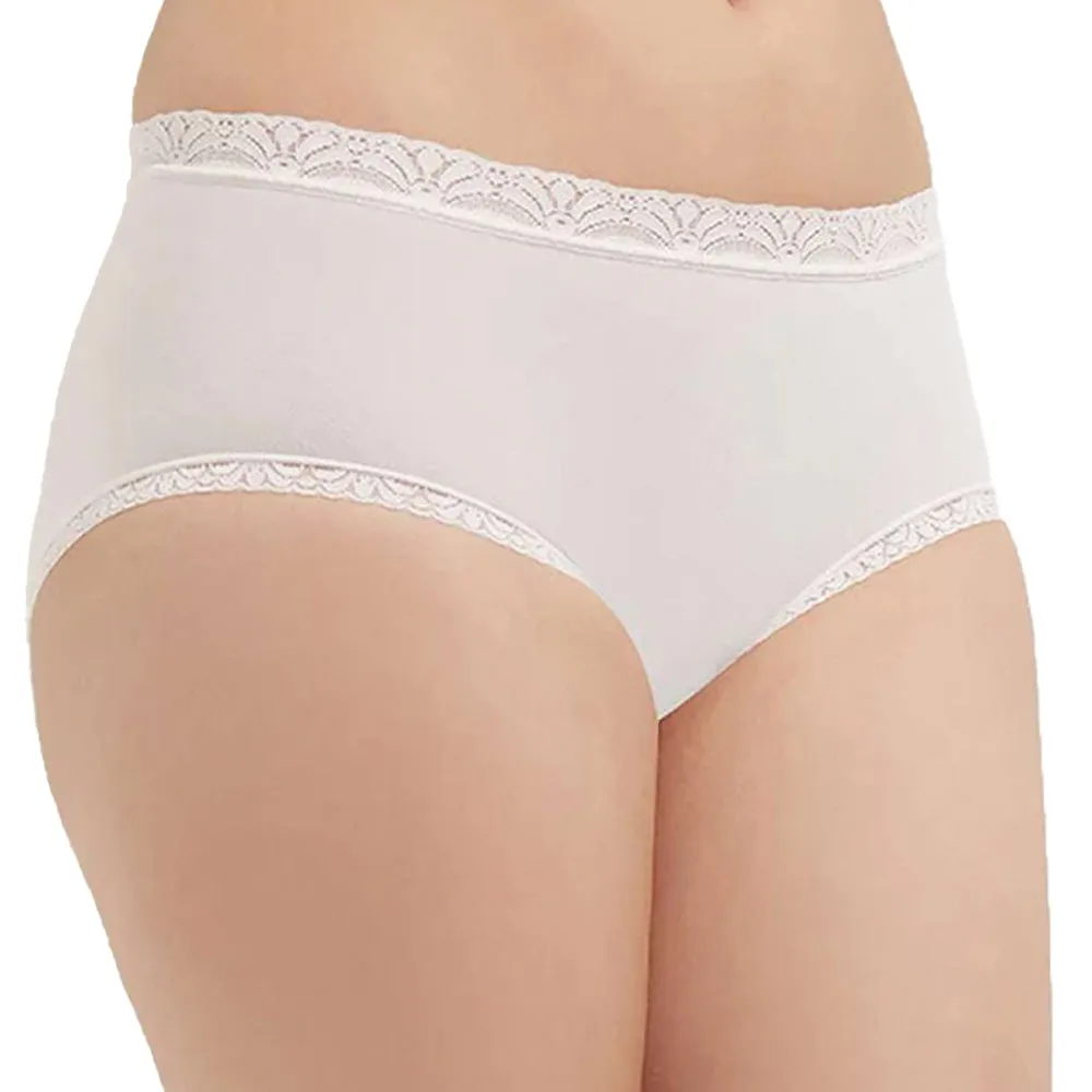 Feel Free Mid Waist  Full Coverage  Everyday Wear Brief Panty - Light Pink