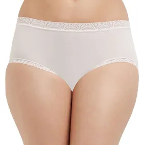 Feel Free Mid Waist  Full Coverage  Everyday Wear Brief Panty - Light Pink