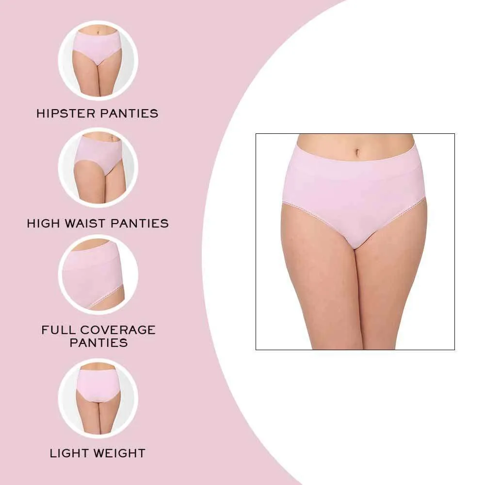 Feeling Flexible High Waist Full Coverage Everyday Wear Brief Panty - Light Pink