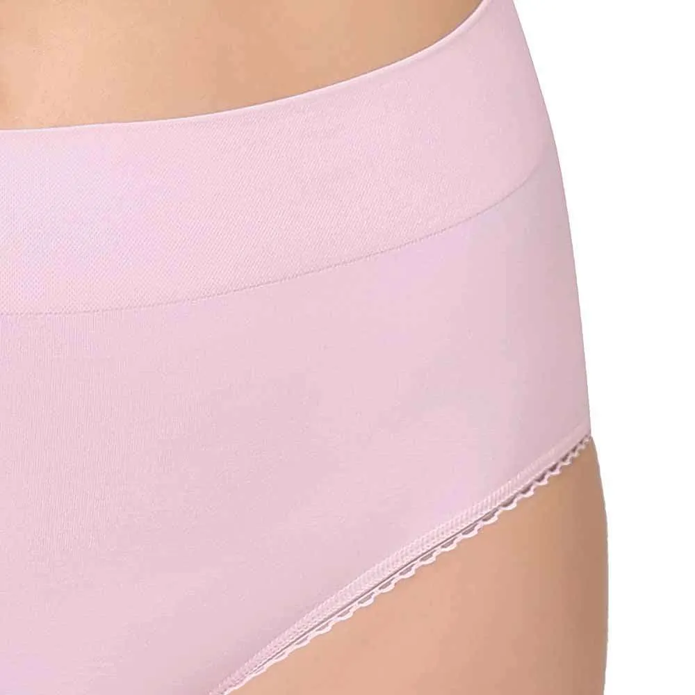 Feeling Flexible High Waist Full Coverage Everyday Wear Brief Panty - Light Pink