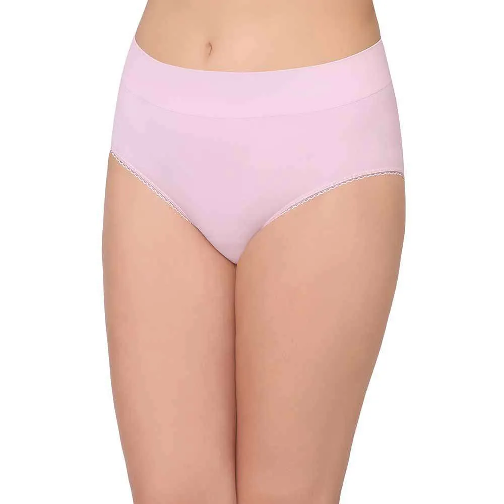 Feeling Flexible High Waist Full Coverage Everyday Wear Brief Panty - Light Pink