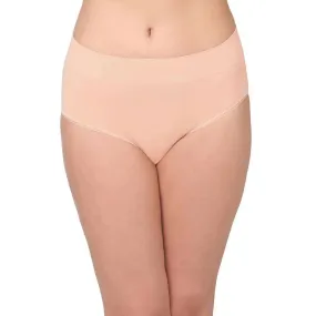 Feeling Flexible High Waist Full Coverage Everyday Wear Brief Panty - Peach