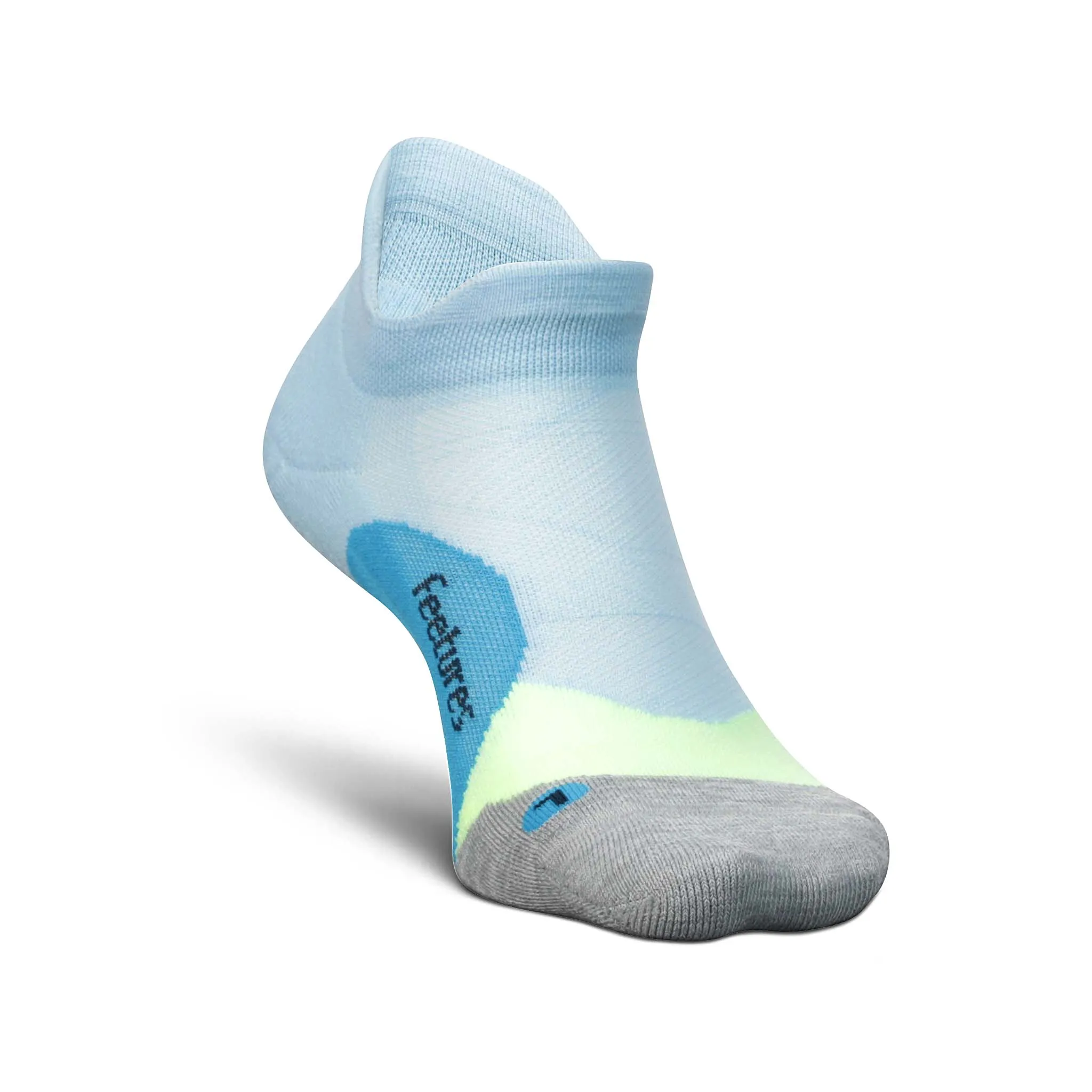 Feetures | Unisex Elite Light Cushion No Show Tab - Blue Crystal