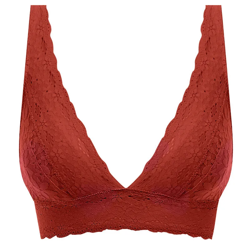 Halo Lace Soft Cup Bra Red Pear - Wacoal