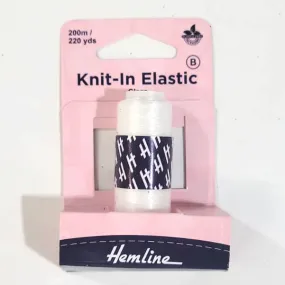 Hemline Knit-In Clear Elastic 200m