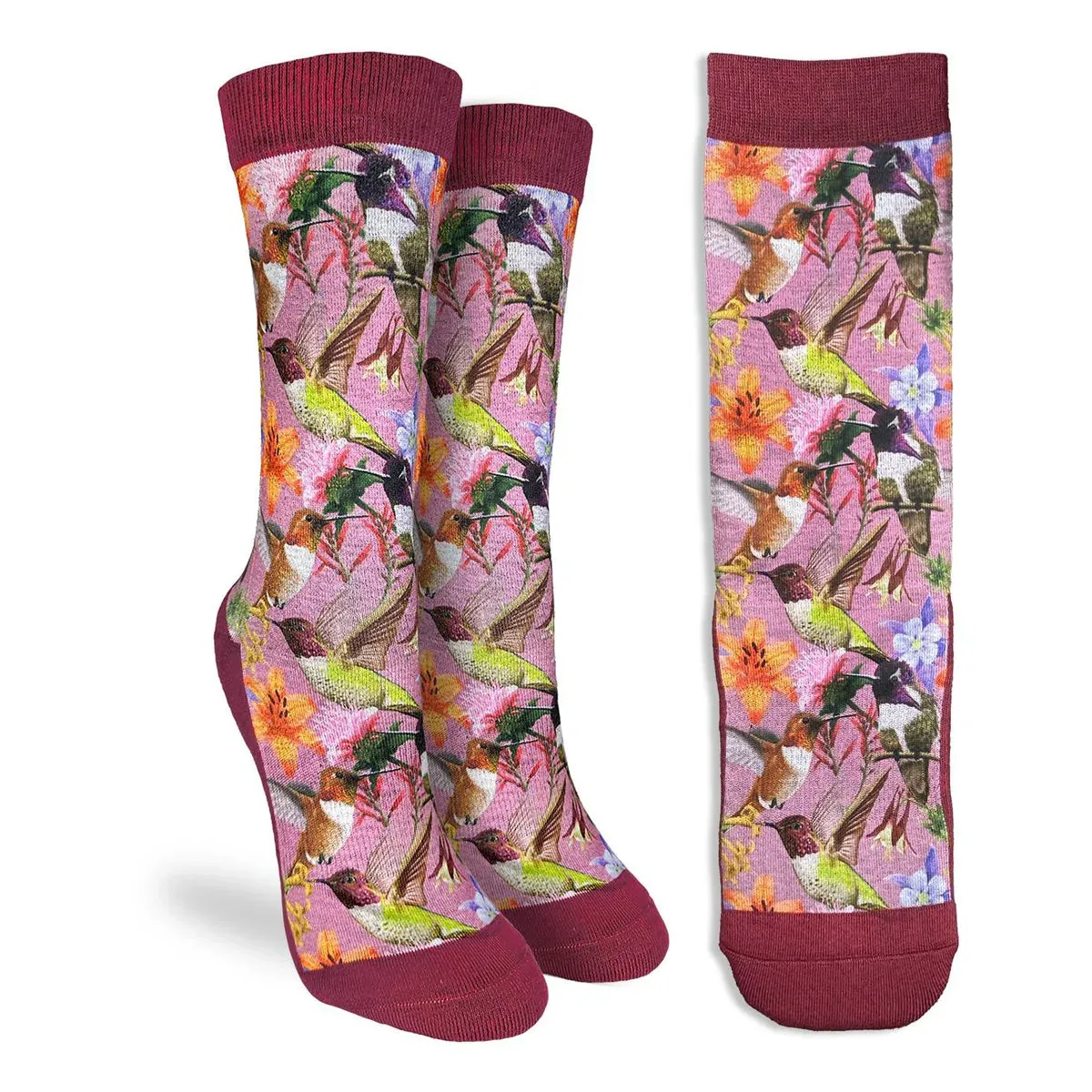 HUMMINGBIRDS & FLOWERS ACTIVE SOCKS