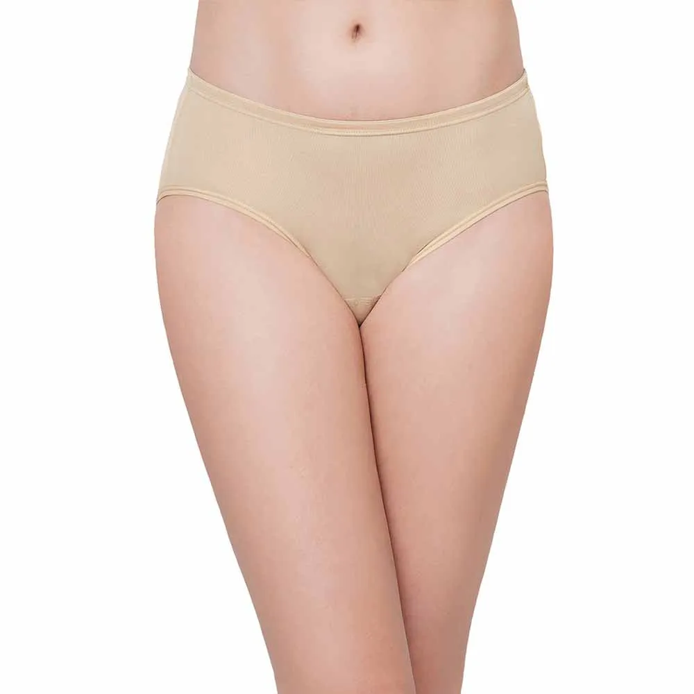 Hygieni Mid Waist Full Coverage Day Wear High Absorbency Period Panty - Beige