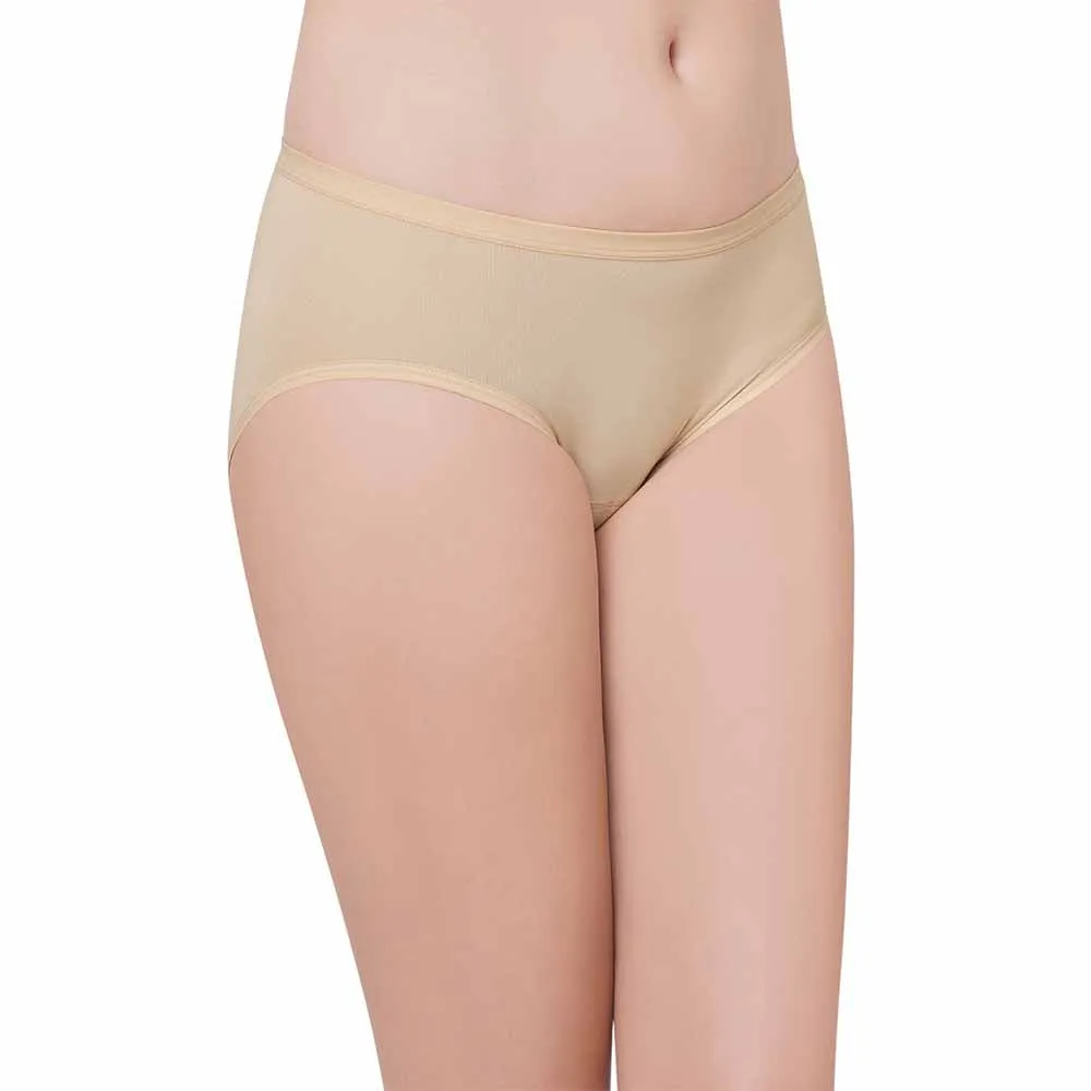 Hygieni Mid Waist Full Coverage Night Wear High Absorbency Period Panty - Beige