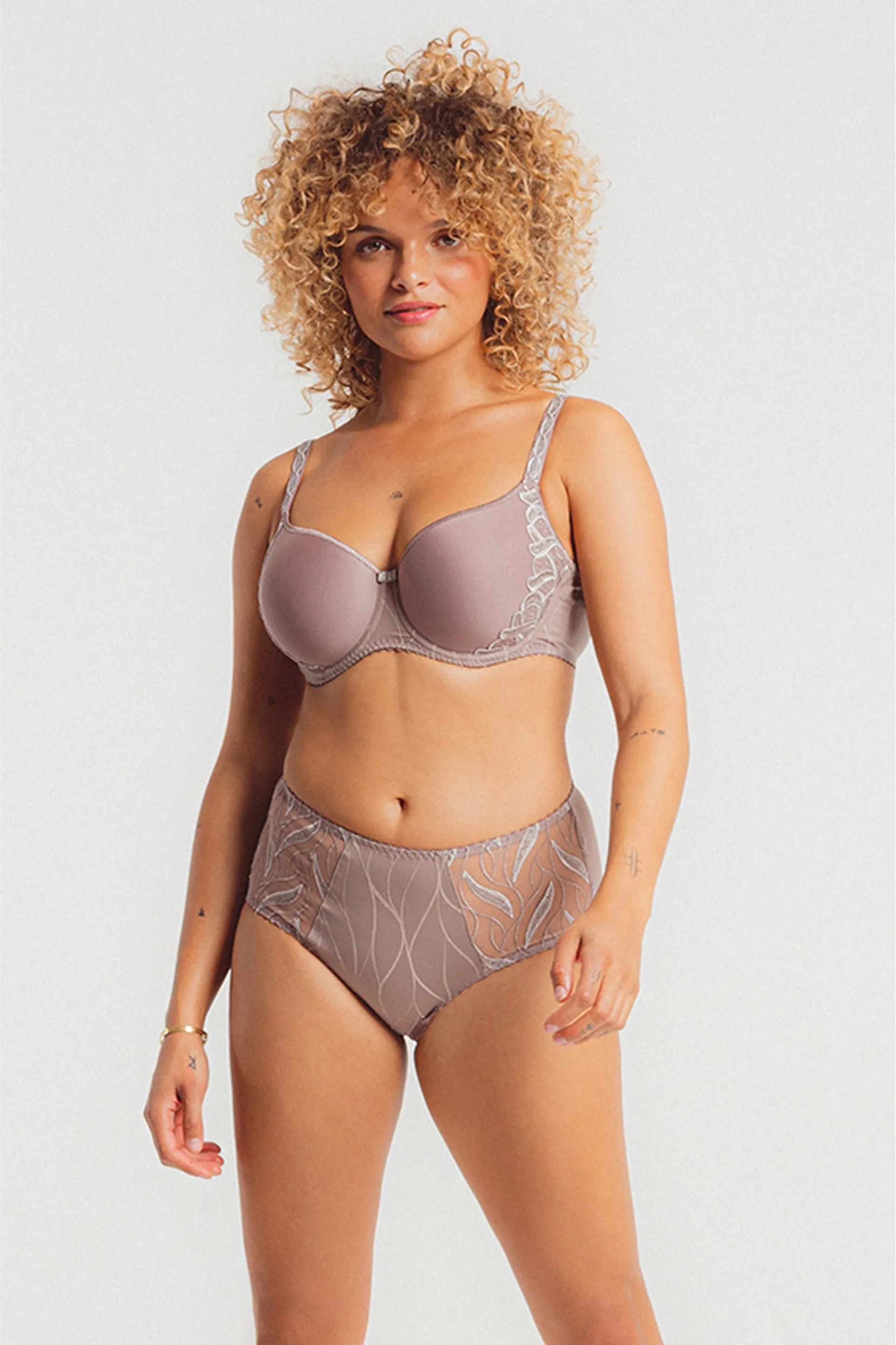 Julia High Waisted Brief Taupe