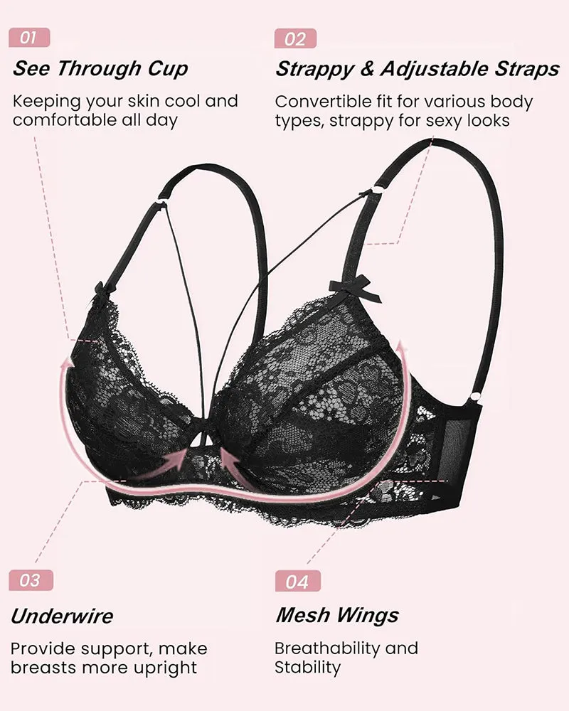 Lace Unlined Strappy Bras