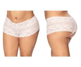 Mapale 90X Curvy Size Lace Boyshort Color White