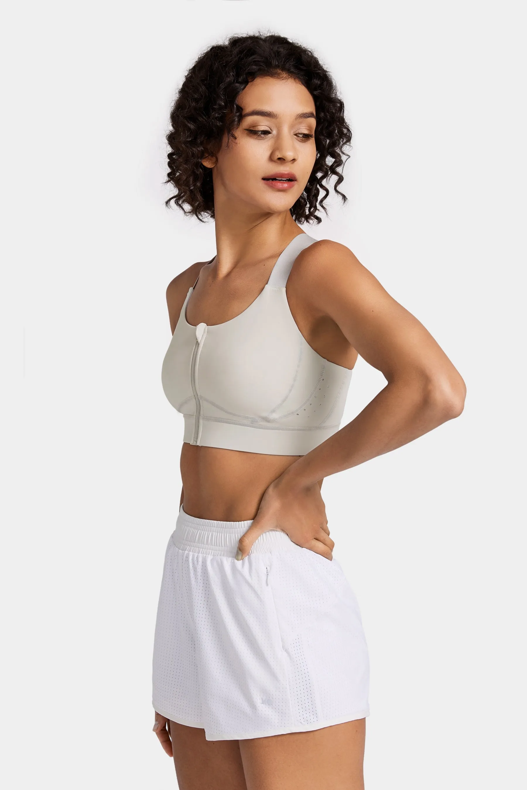 Medium Support Front-Zip Sport Bra