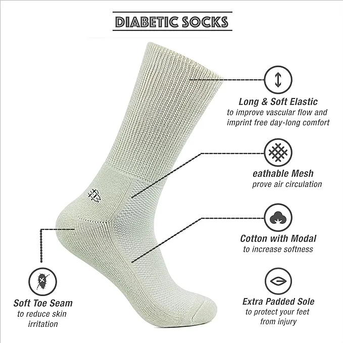 Men's Diabetic Socks (Foggy Dew)