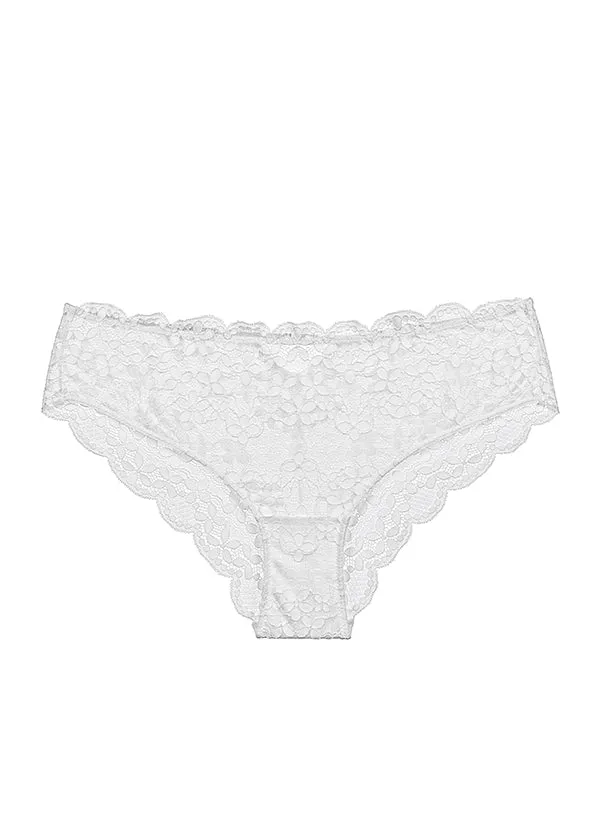 MIA Stretch Soft White Lace Brief Panties