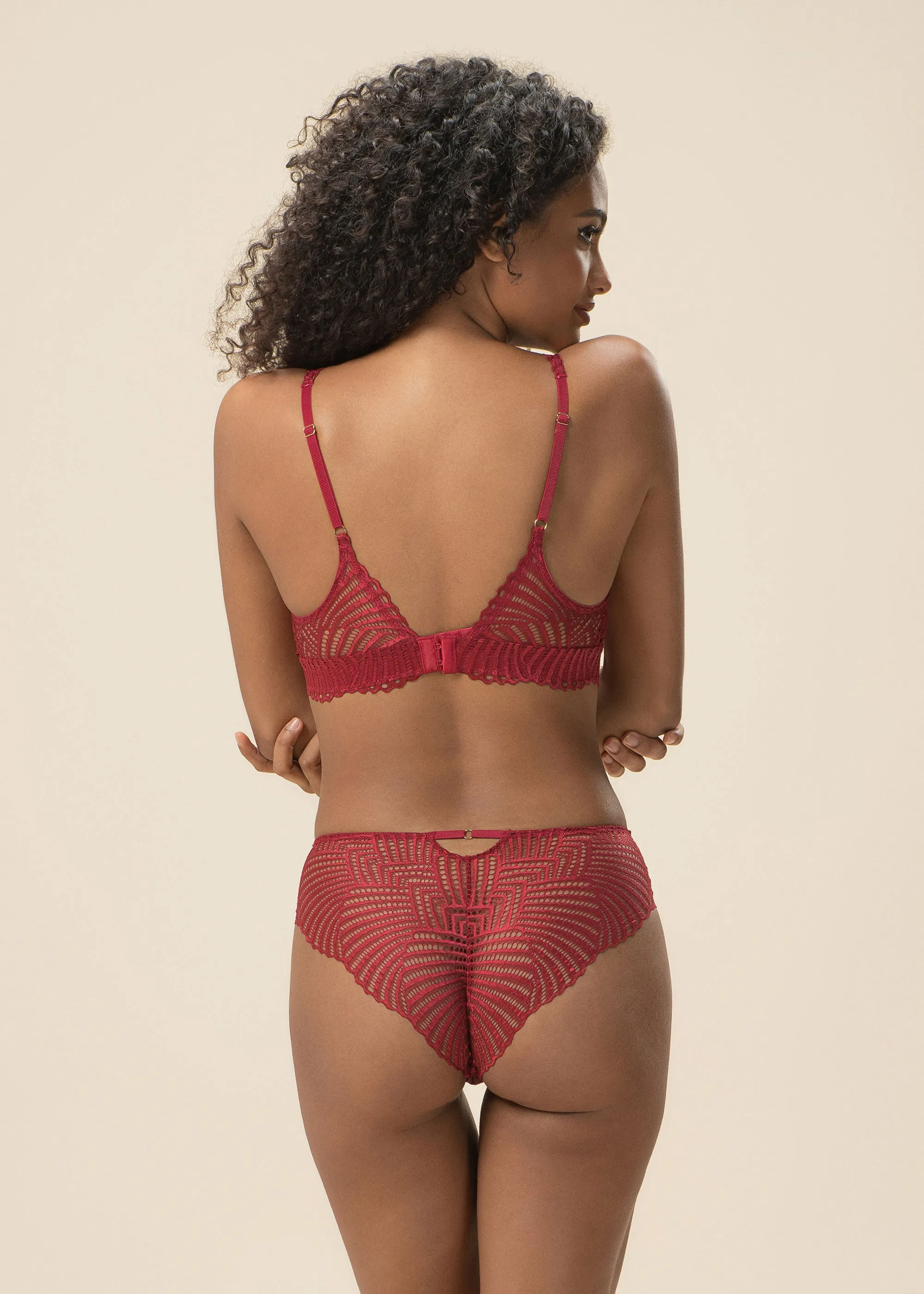 MILANO Red Lace Brief Panties