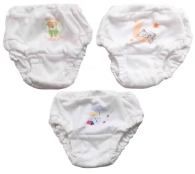 Newborn baby boys & baby girls panties set pack of 3 pcs. white