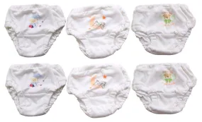 Newborn baby boys & baby girls panties set pack of 6 pcs. white